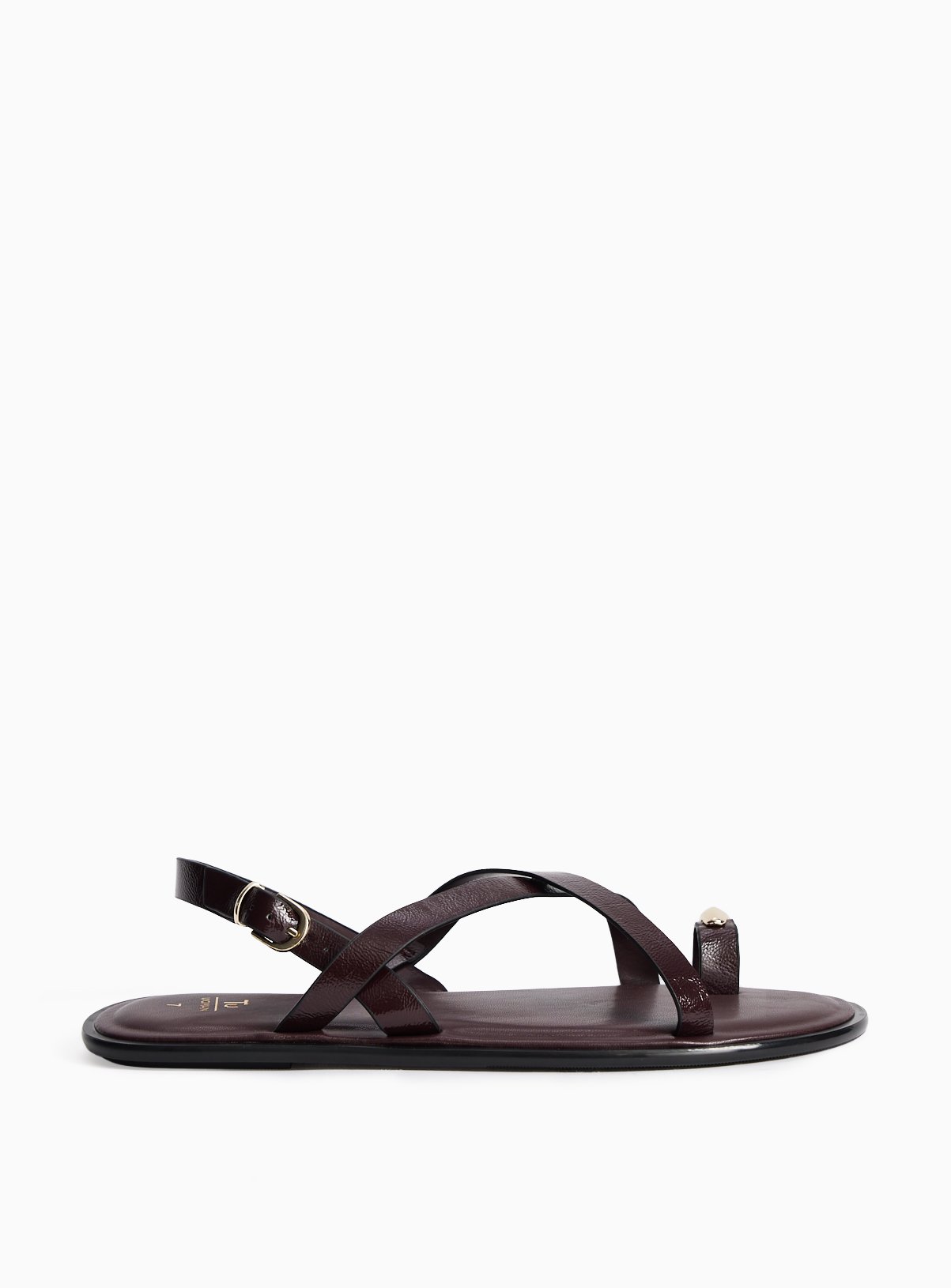 Dark Red Toe Ring Detail Strappy Sandals 8 - Image 2 thumbnail
